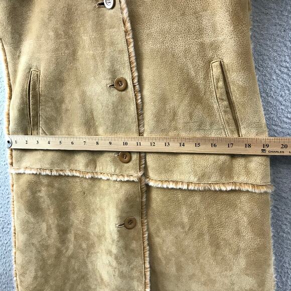 Brandon Thomas Tan Long Coat with Cream Accents - Picture 10 of 12